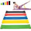 Yoga Sport Exercise Elastic Fitness Bands Ideal for Home 5 Different Levels Resistance Bands Pilates Crossfit Workout Equipment