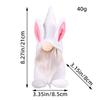Easter Pink Eared Plaid Rabbit Pygmy Doll Doll Ornament Home Decoration Supplies