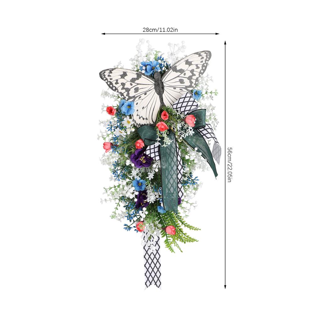 Венок из роз Декоративный весенний венок в деревенском стиле для входной двери камина