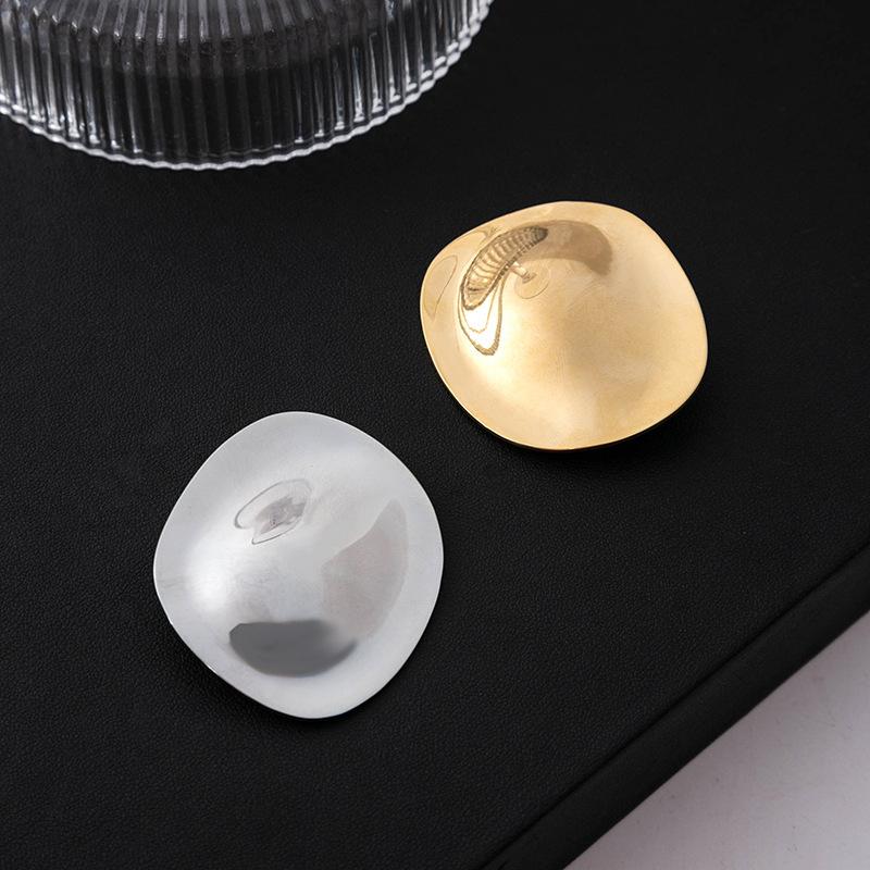 Minimalist Geometric Metal Big Round Brooch Pin Trend Suit Accessories Statement Jewelry for Unisex Men Women