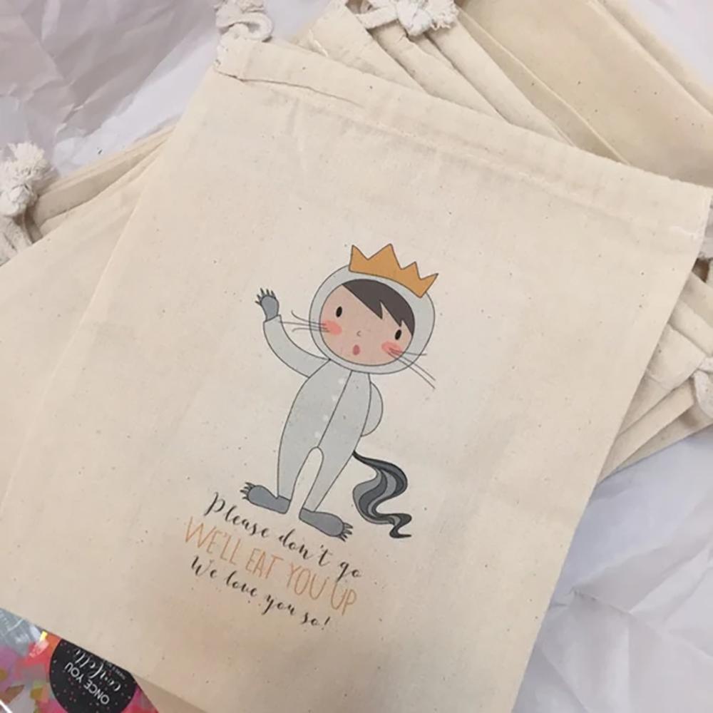 Custom Wild Monster Things Favor Bag Wild Rumpus Birthday Party Decor Kindergarten NewBorn Baby Shower Back To School Gift