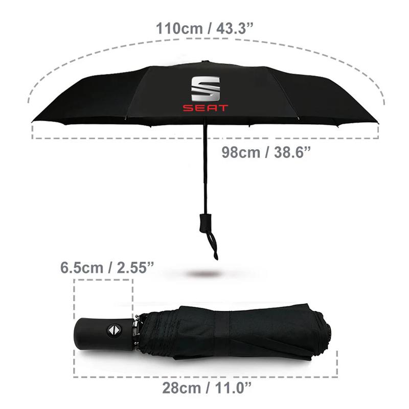 djdf4 Car Umbrella Automatic Folding customize Umbrellas For Seat Leon 5f Ibiza 6l 6j Leon 1p Cushion Altea Xl Leon Mk Car Accessories
