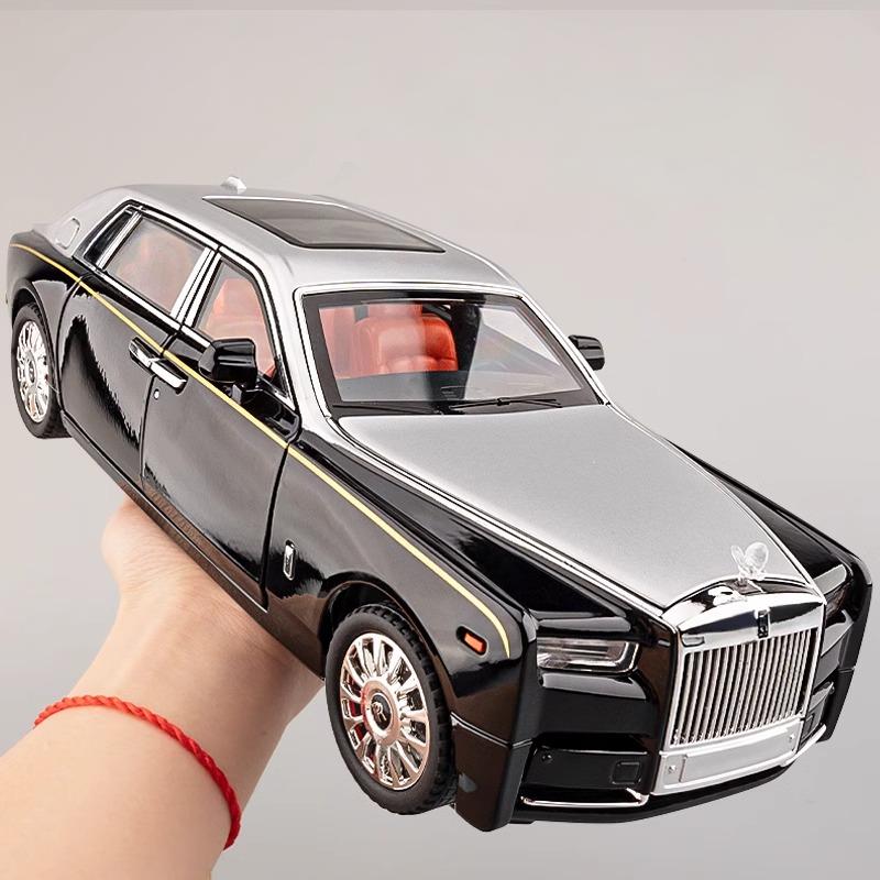 1:18 Rolls Royce Phantom Large Luxury Limousine Diecast Model Car Metal Alloy Outdoor Collections Hobby Ornaments Birthday Gifts