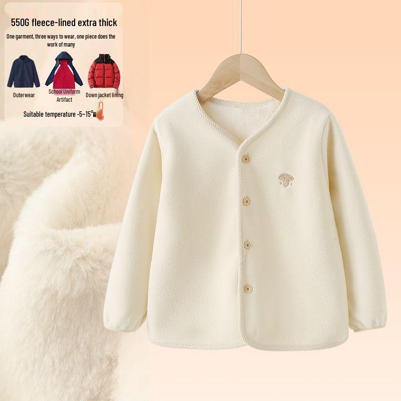 2024 Теплая флисовая куртка для мальчиков - Утепленная для осени/зимы
