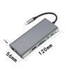 Док-станция для ноутбука Type C на HDMI с VGA, Gigabit Ethernet, USB 3.0 и кардридером SD/TF