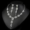 GemChic Women's New Vintage Alloy Branch Crystal Rhinestone Collarbone Pendant Necklace Earrings Two Piece Set Birthday Christmas Jewelry Gift