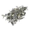 100pcs Flat Round Tray Clipon Earring Hook Components Silver Color