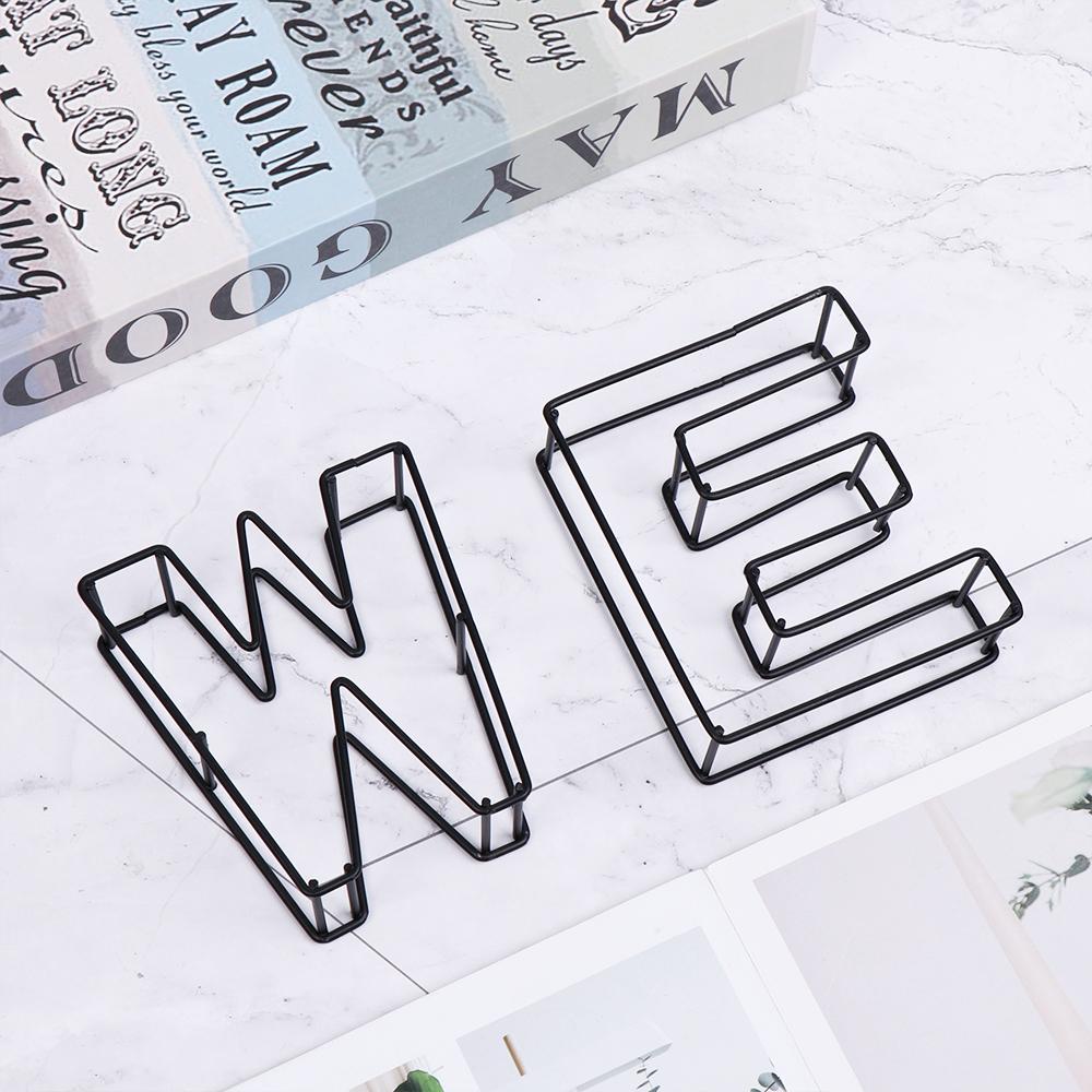 Украшение Настольное украшение Табличка на дверь Вывеска Кованое железо Алфавит Украшение для дома Металлическая Полая Буква
