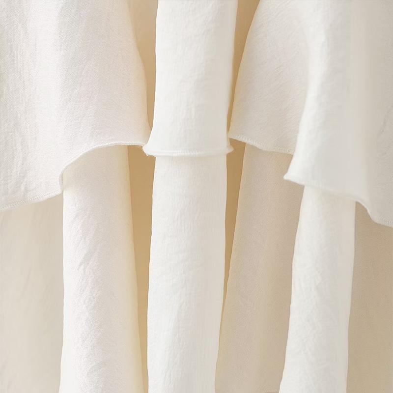 Elegant Long Sleeve Female O Neck Blouses Fashion Chiffon Ruffled Shirts for Women 2025 Spring New Chic Lady Tops Simple Commut