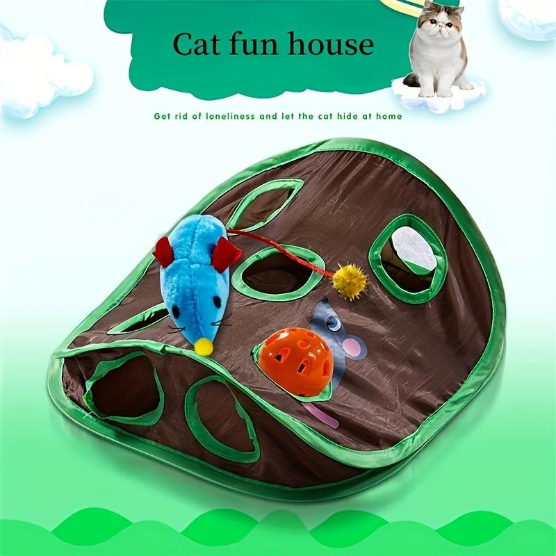 Интерактивная игра в прятки Pet Cat с 9 лунками и мячиком с колокольчиком