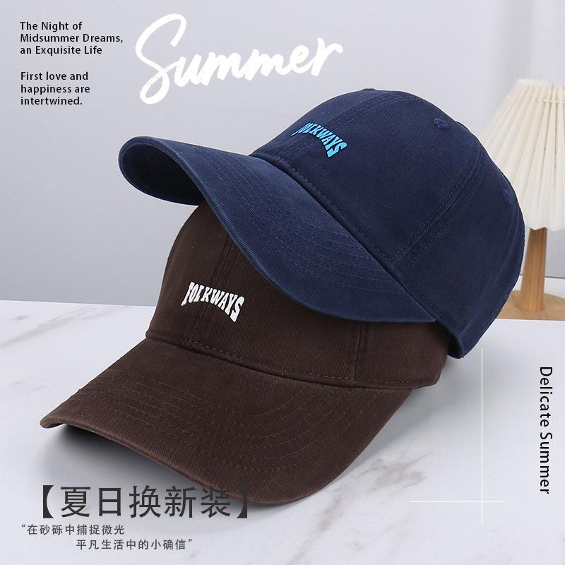 Fashion letter labeling soft top baseball cap men's and women's spring and summer new outdoor casual versatile sunshade cap