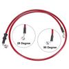 Motoforti Motorcycle Brake/Clutch Hose, Oil Hose, Hydraulic Strengthened, Stainless Steel, 28°+90°, Red, 130cm