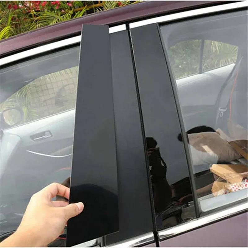 Fit For KIA Optima K5 2016 2017 2018 Glossy Black Pillar Posts Door Window Trim BC Column Cover Accessories