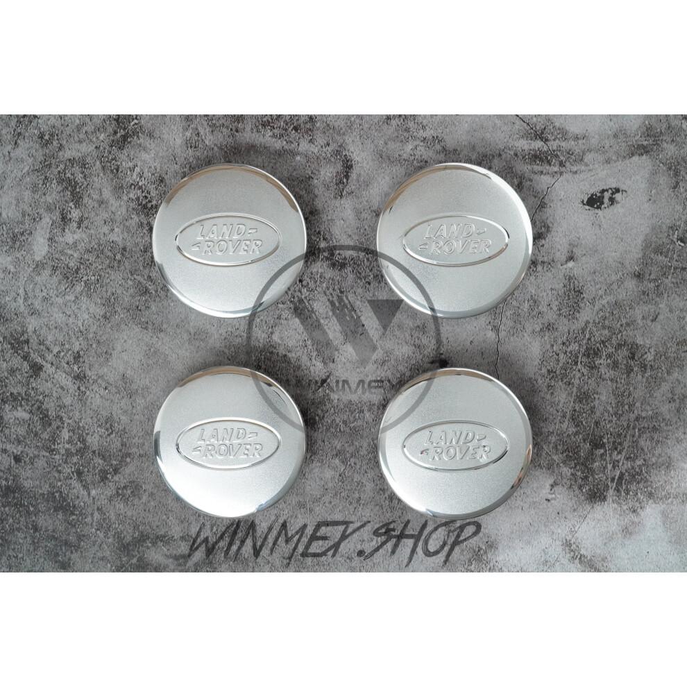 Set of 4 Silver Land Rover alloy wheel caps 63mm