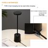 Rechargeable Wireless Bedroom Bedside Decoration Simple Metal Touch Led Table Lamp Creative Atmosphere Bar Lamp