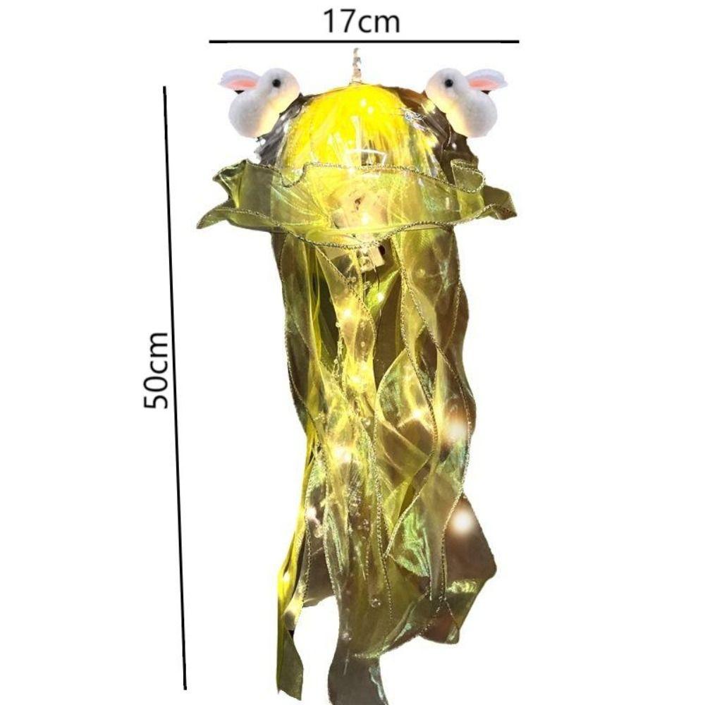 Светящийся фонарь в виде медузы, мультяшный кролик, светодиодный ночник, новый фонарь для фестиваля середины осени, свадьба