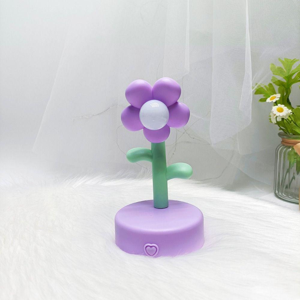 Миниатюрные пейзажи, мини светодиодный ночник в виде цветка, милая настольная лампа, креативный мультяшный прикроватный светильник, детская игрушка