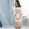 Stripe Cartoon Apron with Pockets Pig Pattern Apron Adjustable   Household