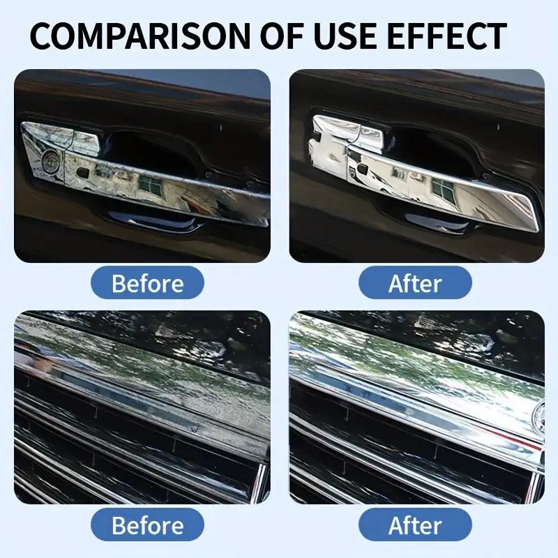 Паста для полировки и восстановления хрома автомобиля - Полироль для металла для дверных ручек, оконных молдингов - Удаляет ржавчину, водяные пятна и окисление