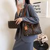 Новая сумка-тоут с контрастным цветом для покупок, ранняя осень, сумка на плечо для мамы и ребенка, женская сумка