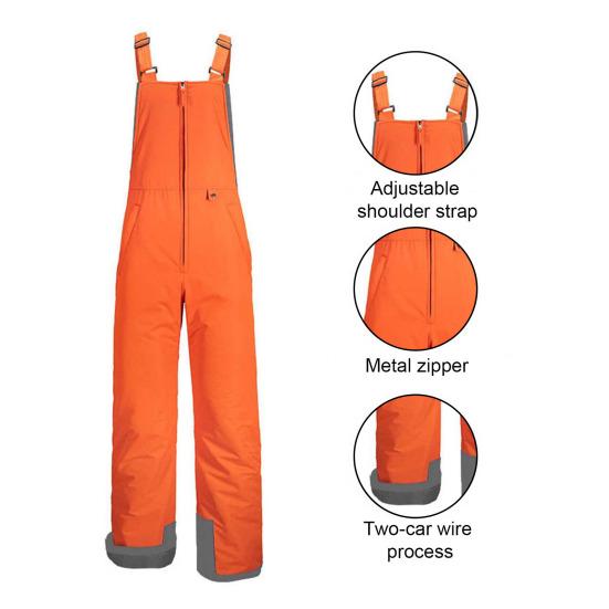 Waterproof Ski Pants Women Ski Bib Insulated Overalls Thickened Adjustable Shoulder Strap