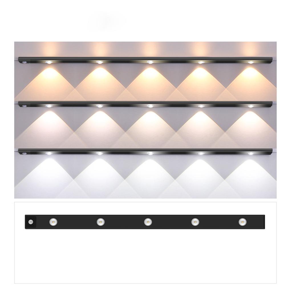Ultra Thin Body Sensor Strip Light USB Rechargeable Magnetic for Closet Hallway Stairway
