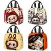 New Labubu Kawaii Handheld Insulated Bag Cooler Bag Cartoon Kawaii Lunch Bag Portable Lunch Box Outdoor Storage Bag