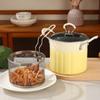 3L Gradient Color Fried Chicken Shop Deep Fryer Household Fried Pot With Lid Non-stick Frying Pan Kitchen Accessories