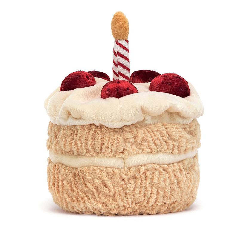 JELLYCAT Серия Fun Food Торт на День Рождения Веселая Кукла Плюшевая Кукла Высотой 16 см