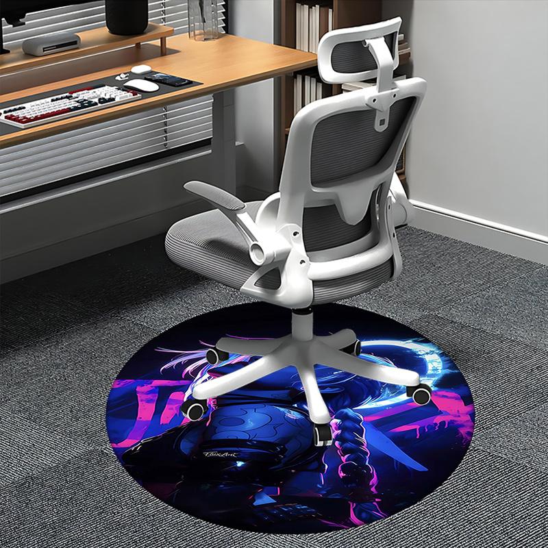 Jinx (League of Legends) Chair mat Round Rug Office carpet, Non slip, Suitable for Living Rooms, Bedrooms Decor 1205538a