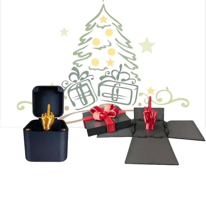 Уникальный и креативный декоративный подарок «Средний палец в коробке» для рождественских праздников