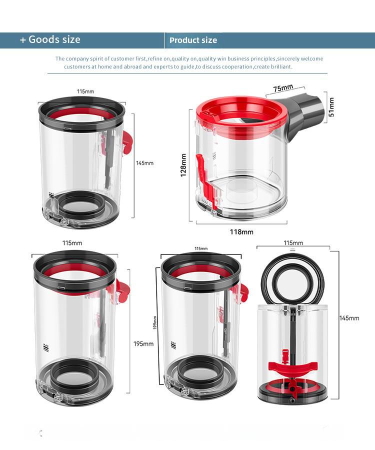 Top & Bottom Cover Repair Parts for Dyson V6-V11, V15 Vacuum Cyclone Dust Canister