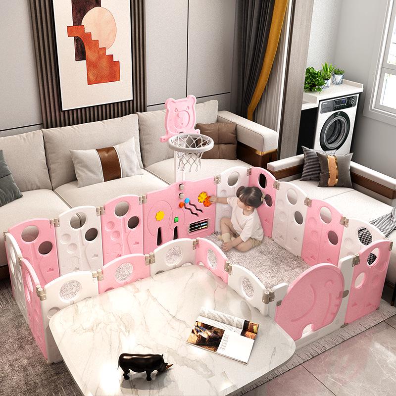 Детский безопасный складной манеж с ковриком для ползания для младенцев и малышей