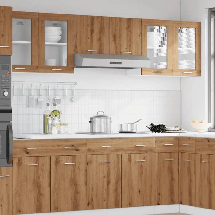 VidaXL Vitrine suspendue "Lyon" Chêne artisanal 40 x 31 x 60 cm Bois d'ingénierie 856099