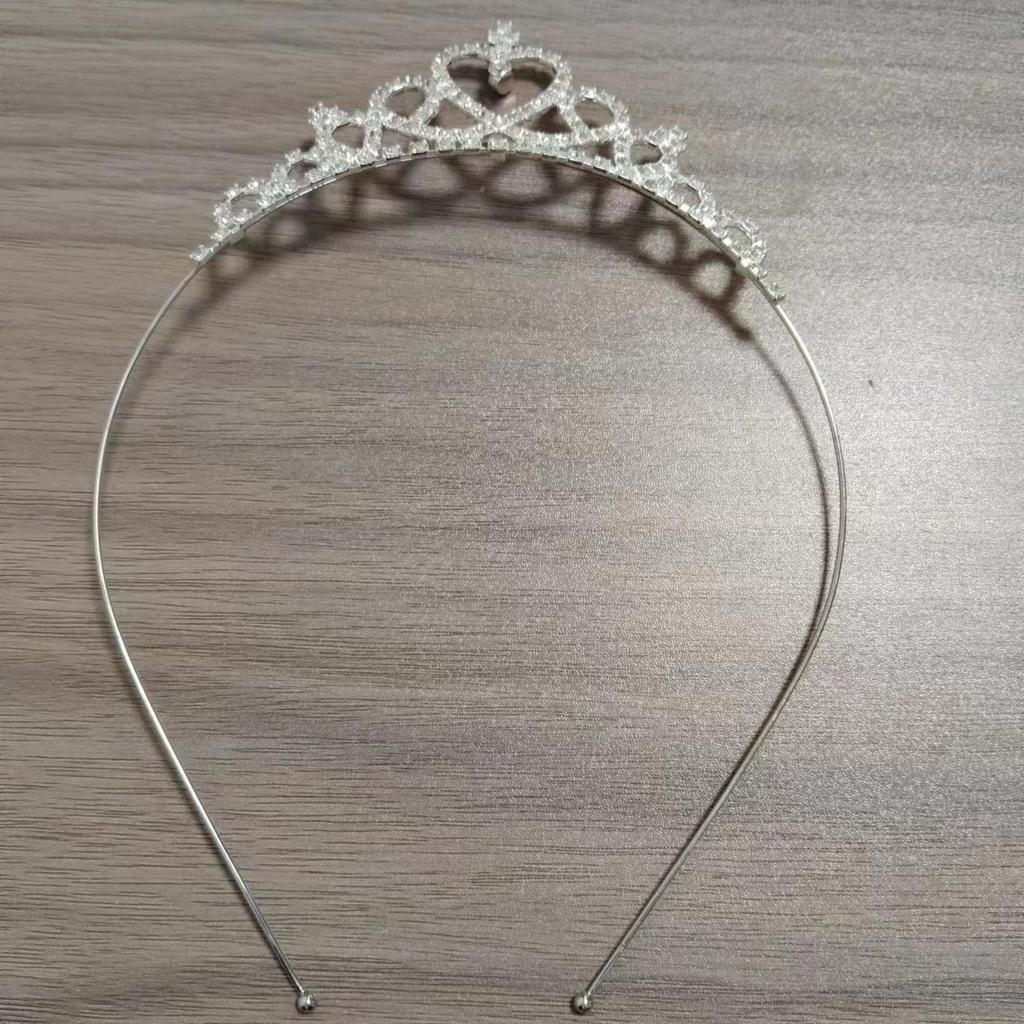 Crown Tiara Children's Little Princess Cute Girls Hair Accessories Crystal Diamond Crown Birthday Performance Accessories Hairband Hairpin