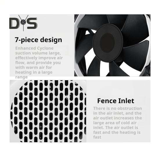 Домашний небольшой обогреватель для помещений Быстрый нагрев Регулируемая температура Бесшумная работа Холодная погода Обогреватель для помещений