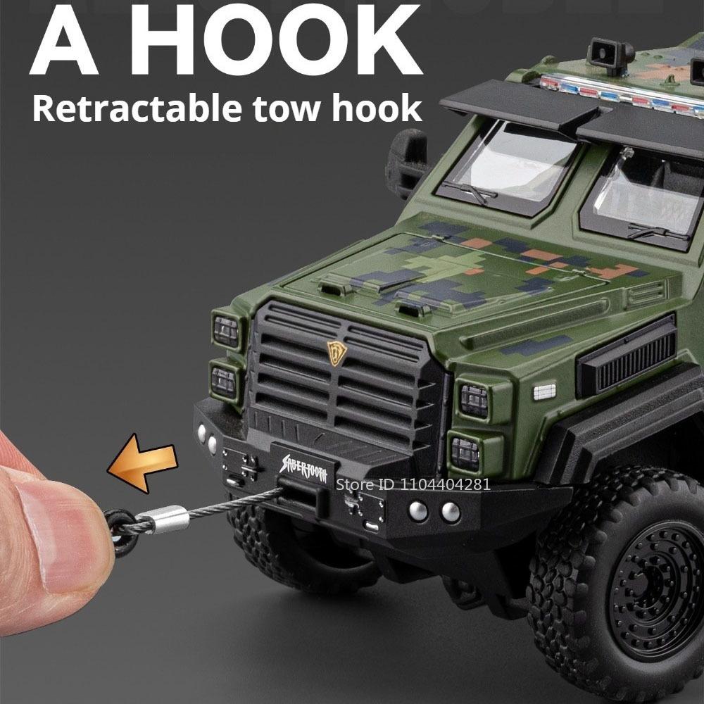 1:32 Sabertooth Alloy Diecast Police Car Model Toys Doors Opened with Sound Light Pull Back Miniature Vehices Boy Birthday Gifts