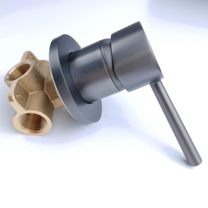Concealed Basin Faucet Wall Mounted Hot and Cold Mixer Solid Brass 360 Swivel Spout Bathroom Water Tap