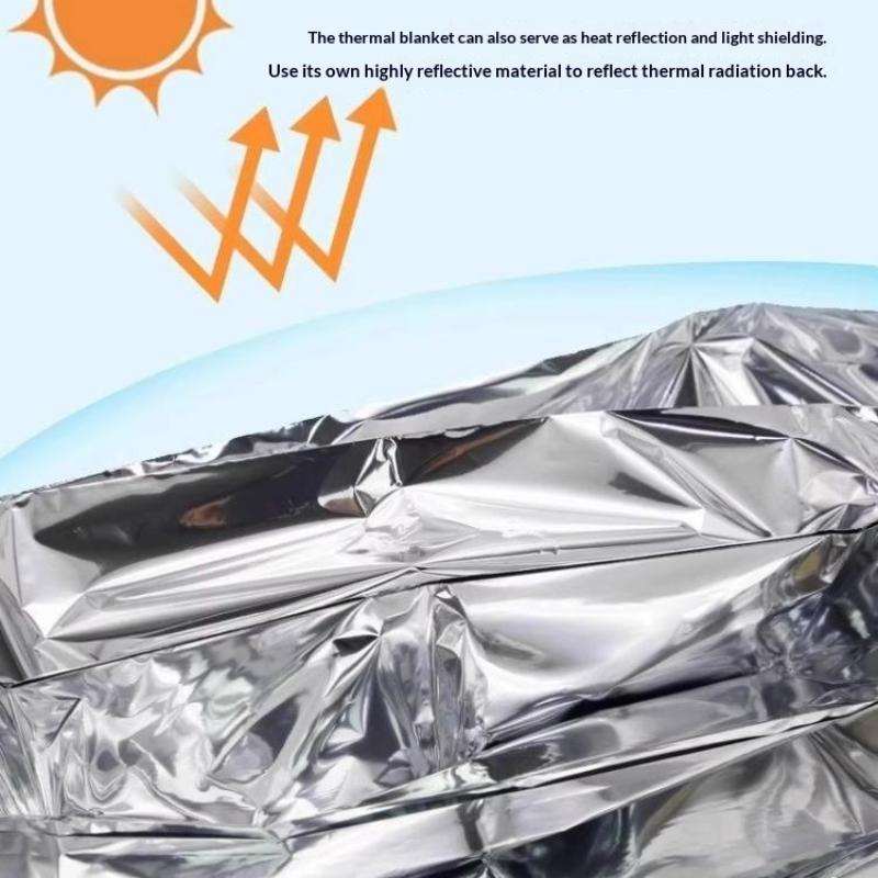 5 Pcs Emergency Reflective Thermal Blanket Space Blanket Designed For Body Warmer Outdoor First Aid Camping Hiking Travel