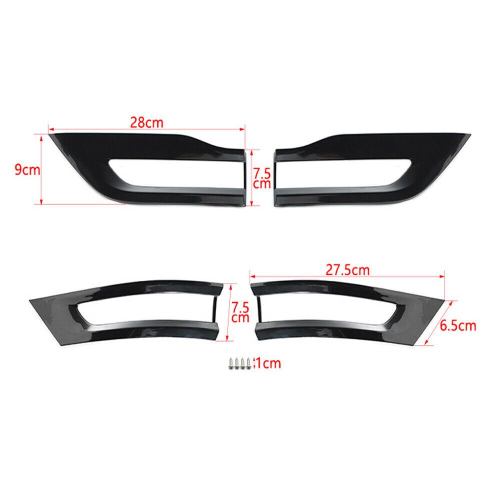 4 шт. Автомобильная фара отделка полосы глянцевая черная задняя фара отделка рамка комплект для Jeep Grand Cherokee 2014-2024