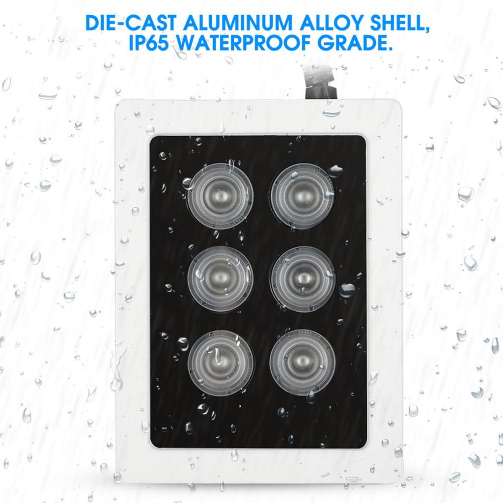 DC12V 6W Infrared Fill Light 6 Lamps IR Illuminators IP66 Waterproof for Security Surveillance
