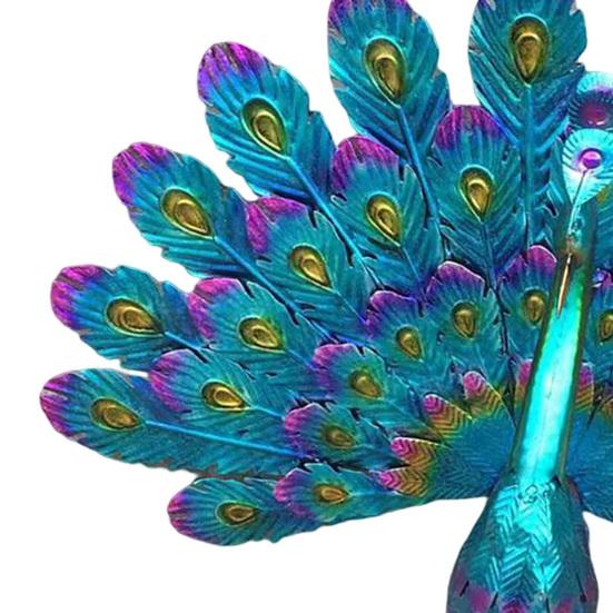 Статуя павлина, устойчивая основа, устойчивая к атмосферным воздействиям, защита от ржавчины, антиокислительная поза, Коллекционная фигурка павлина, ремесленный декор для двора