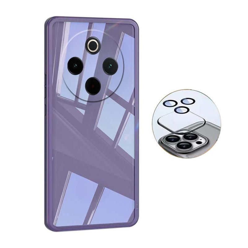 For Vivo iqoo Z10 Case Camera Protection Semi Transparent Soft Silicone Shockproof with Lens Protector Films for iqoo Z10 Back Cover