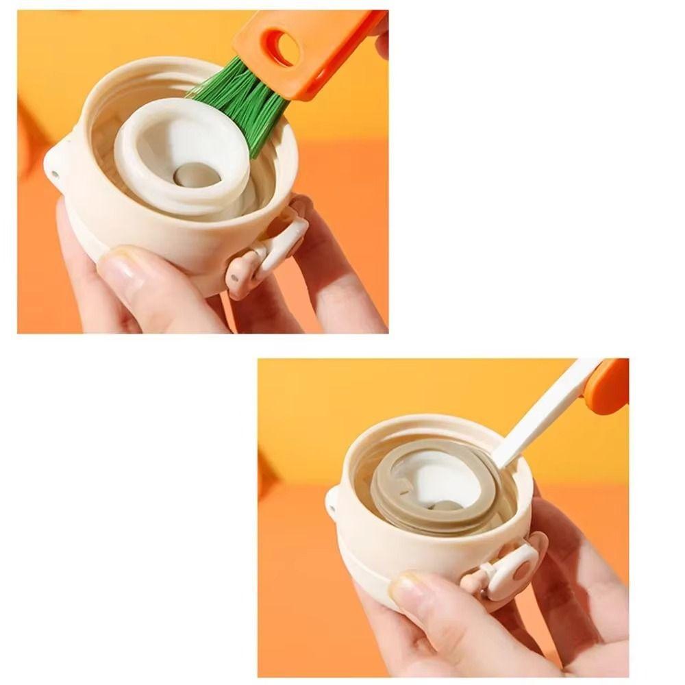 360° Rotatable Bottle Gap Cleaner Brush Bottle Cup Holder Cleaner  Baby Bottle Cleaning