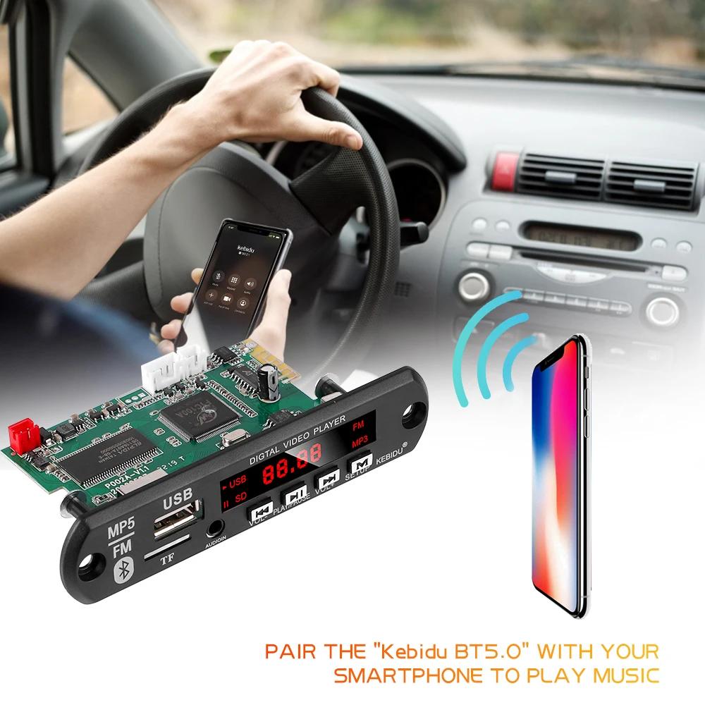 Bluetooth MP5 MP4 MP3 Декодер Плата DC 12V Аудио Ресивер 1080P HD Видео Плеер Фильм Фото Электронная Книга FM Радио AUX USB TF для Автомобиля