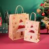 3 шт. Маленький подарочный пакет на Рождество Красная елка Рождественская шляпа Ручной крафт-бумажный пакет Вечеринка Магазин для выпечки Магазин Подарочная упаковка St