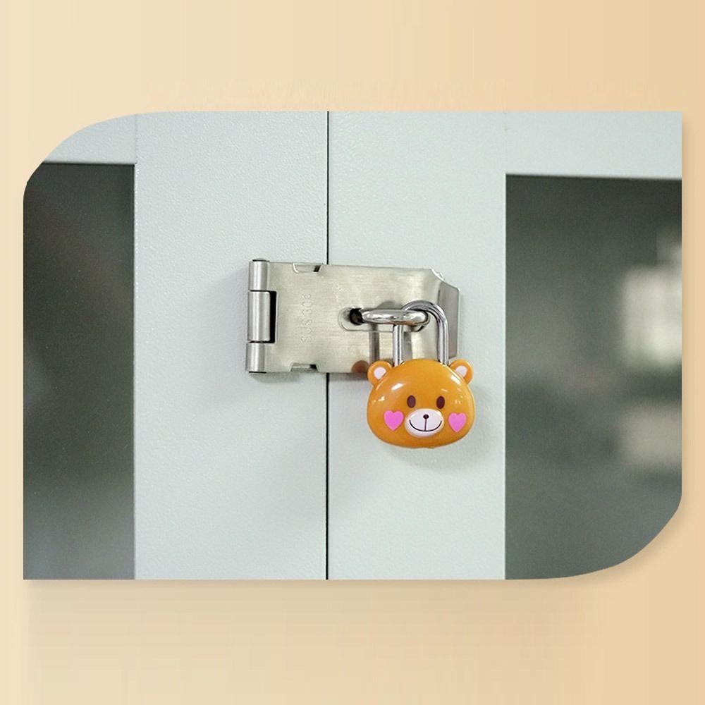 Bear Padlock Iron Cartoon Bear Lock High Quality Cabinet Lock Dormitory