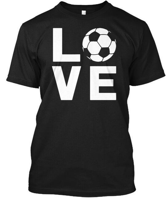 Крутая футболка I Love Soccer Сделано в США Размеры от S до 5XL