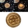 Astrology Pentagram Candlestick Table Pentacles Altars Plate Candle Holders Wood Divination Ceremony Candlestick Boards