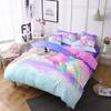 Home Textiles Rainbow Unicorn Bedding 3D Digital Printing Quilt Set Three-Piece Set